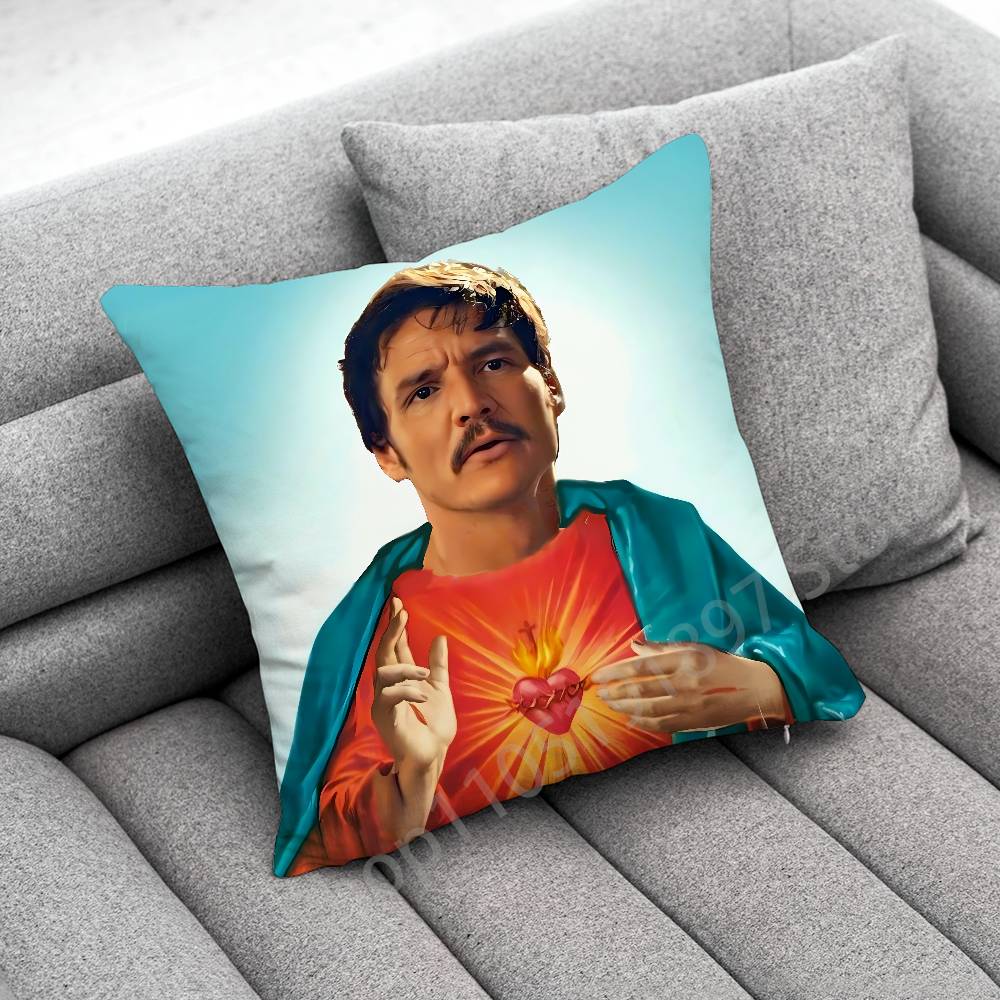 Actor P-Pedro Pascal Throw Pillow Case For 45*45cm 40cm 55cm 50cm 30cm Square Car Pillowcase Shell