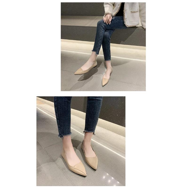 Zapatos de Moda para Mujer con Punta y sin Cordones Verano Mocasines para Mujer Cómodos Zapatos de Barco Amarillos para Señora Planos de Otoño Zapatos Mujer