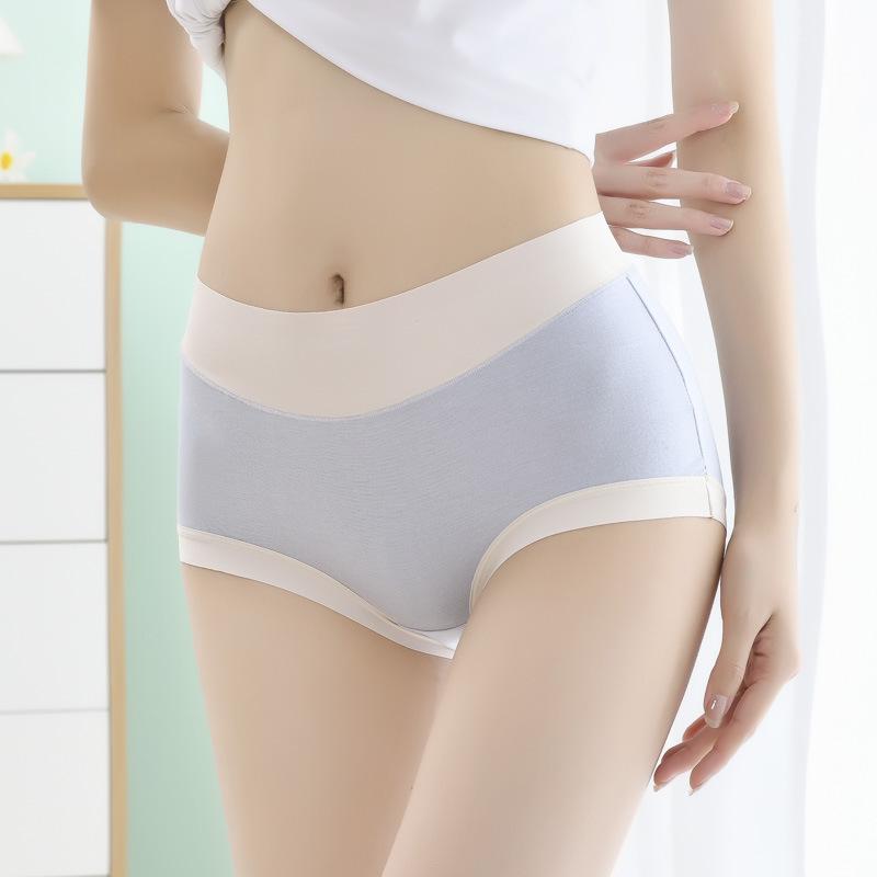 Women's High-Stretch Cotton Modal Mid-Waist Tummy Control Butt-Lifting Breathable Triangle Panties