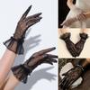 Floral Transparent Gloves Retro Short Gloves High Quality Wedding Gloves  for Women
