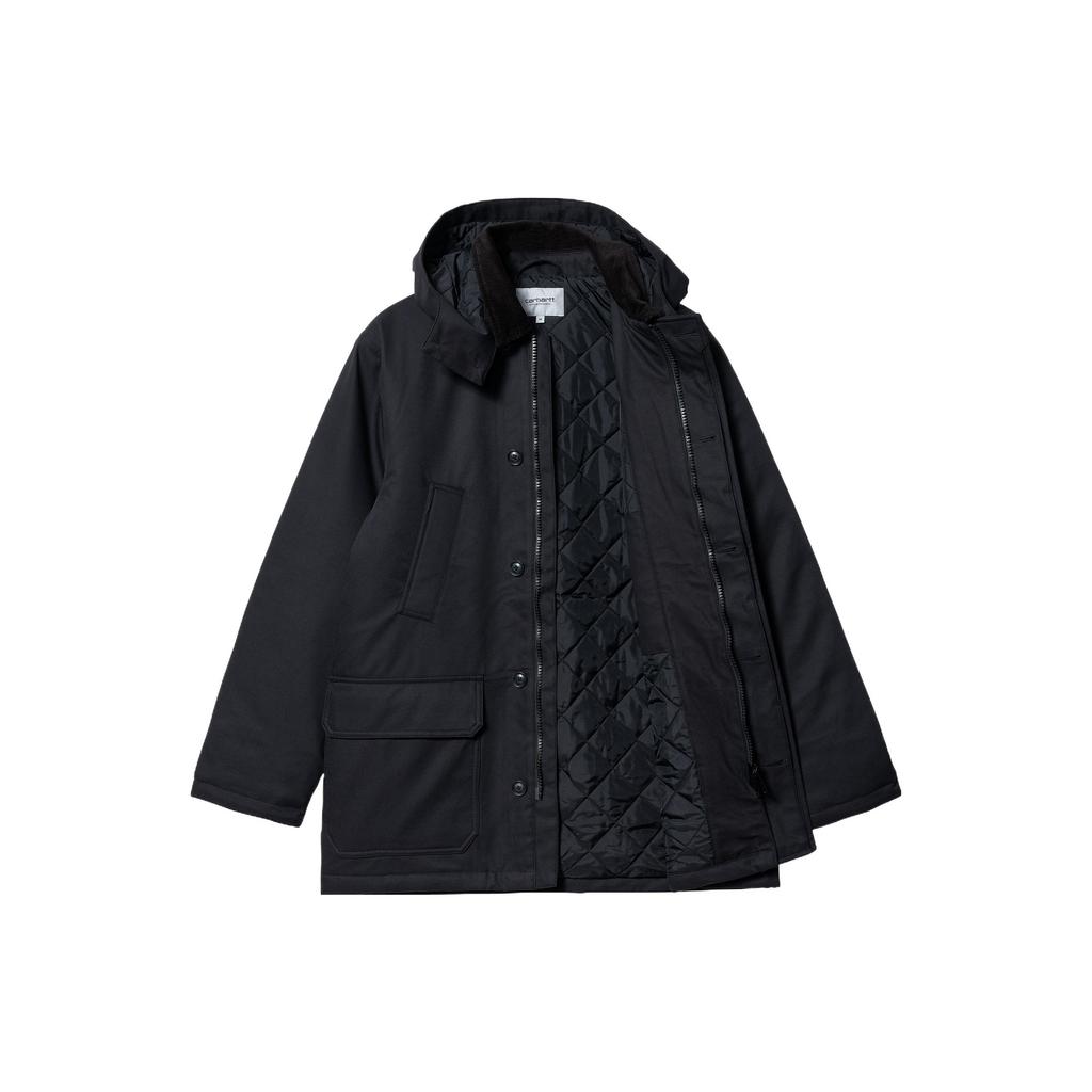 Carhartt WIP Solid Color Hooded Pocket Label Long Sleeve Zipper Coat Men Coats I030831-00E-XX