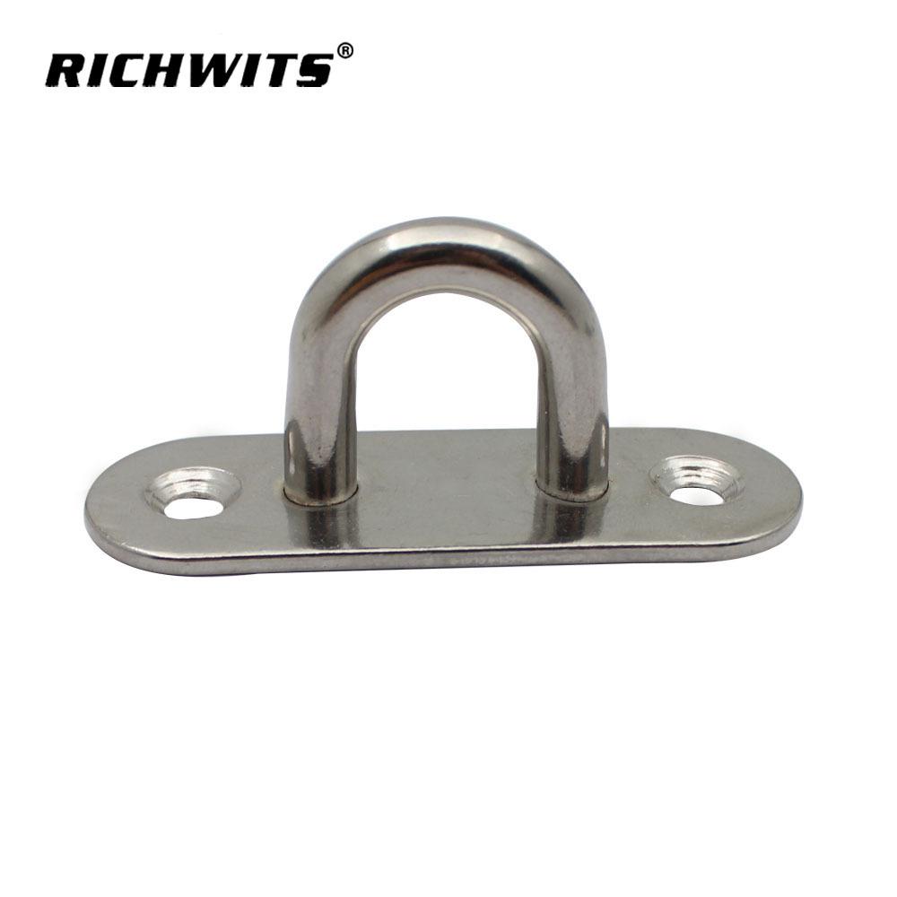 Stainless Steel Oval Door Latch Eye Plate & Buckle 304/316
