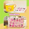50Pcs/Set Pink Halloween PET Stickers Waterproof DIY Fashion Doodle Decals Stickers