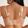 Light Satin Mesh Bra No Underwire Thin Cup For Large Bust