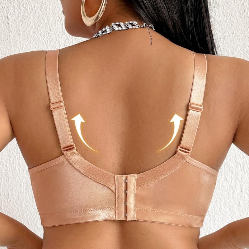 Light Satin Mesh Bra No Underwire Thin Cup For Large Bust