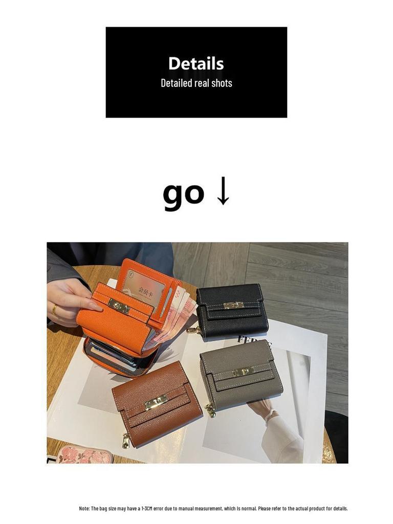 2025 Stilren Damplånbok i Kort Äkta Läder - Stor Kapacitet Multi-Kort Nötskinn Myntfack