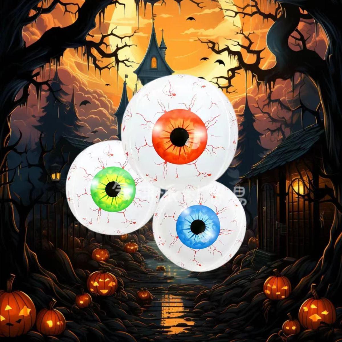 

3D Halloween Balloons: Spider, Pumpkin & Eyeball Decor for Bars, Cafes, Kindergartens, & Malls