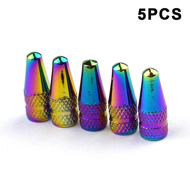 4/5PCS Tire Valve Stem Caps Anodized Aluminum Wheel Valve Covers Accessories Universal Cars SUVs Bikes Trucks And Motorcycles·