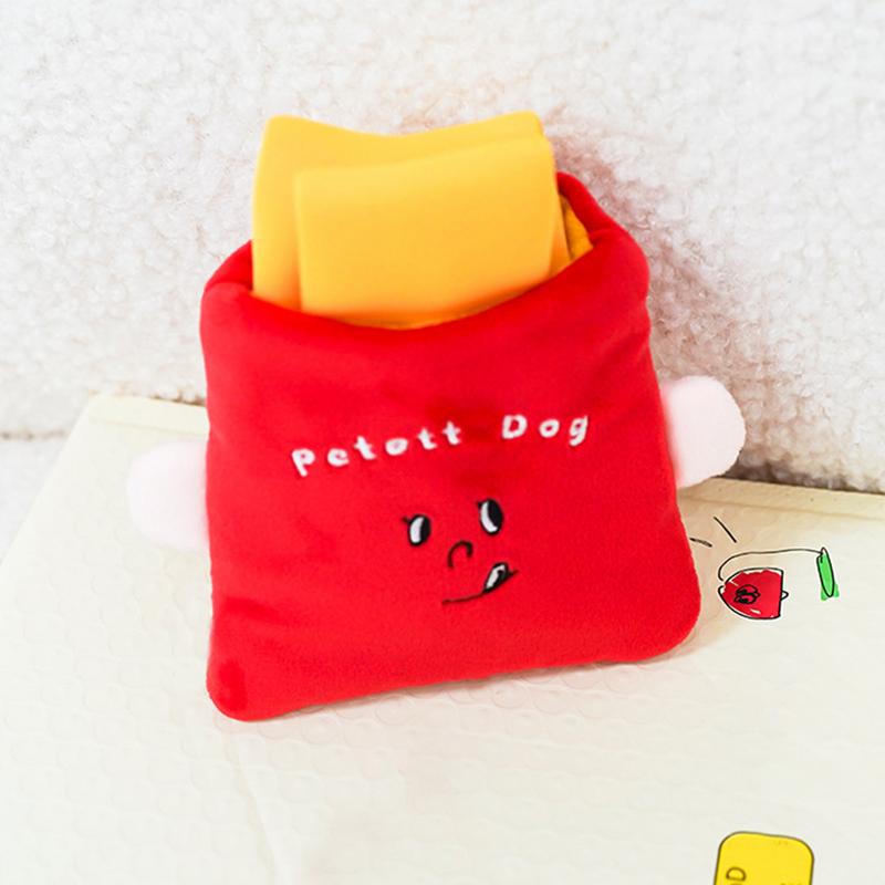 

Скрипучая плюшевая игрушка для собаки, игрушка для жевания, скрипучие игрушки, прорезывание зубов у щенка, мягкая пищалка, интерактивные игрушки для собаки, плюшевые игрушки, картофель фри, для питомца spain