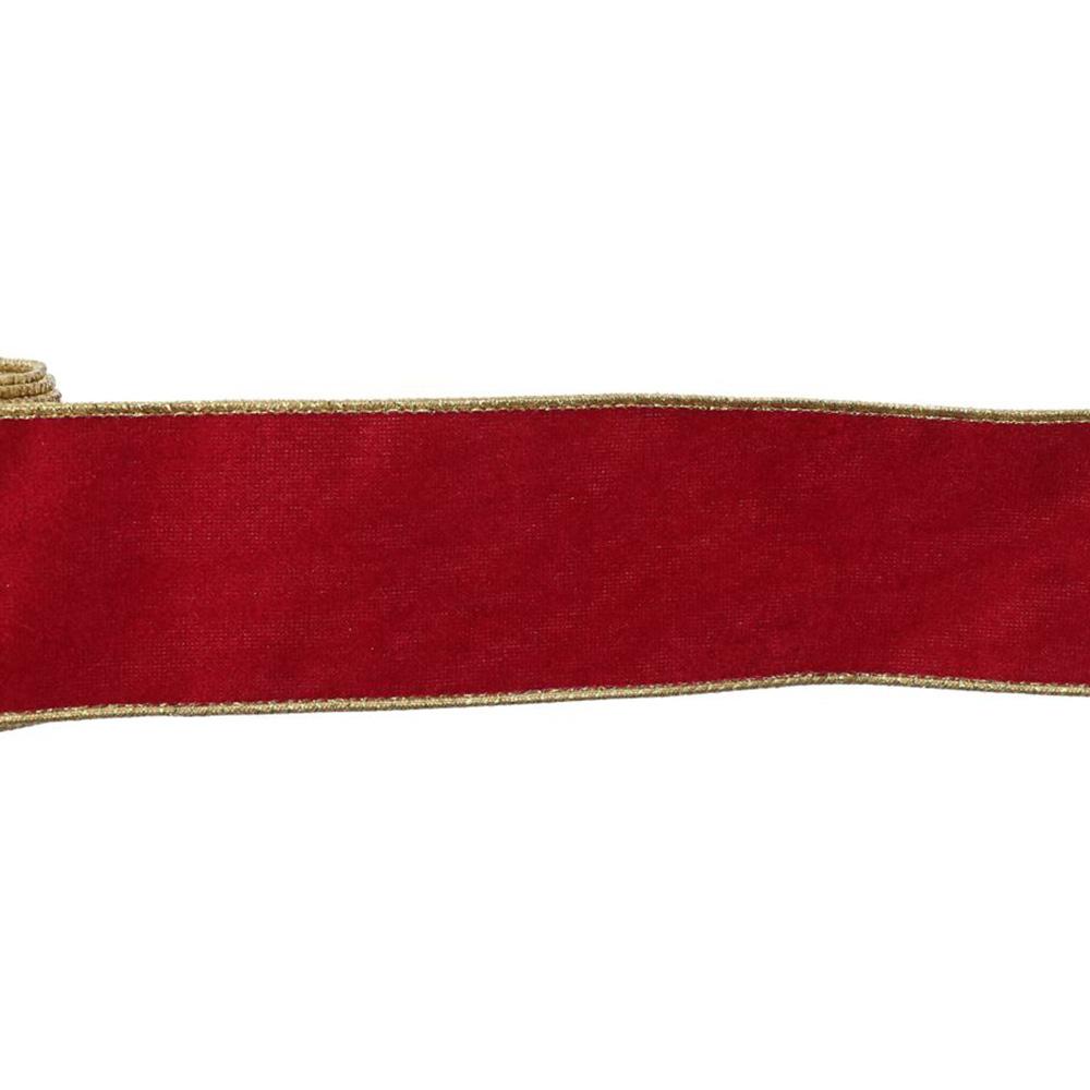 10 yardů Sametová sametová stuha Zlatý okraj Stuha se zlatým okrajem Drátovaná stuha pro domácí párty dekorace