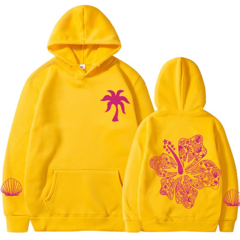 Podzimní Zimní Móda Volná Dámská Mikina Růžový Květinový Vzor Tištěná Ležérní Teplá Mikina