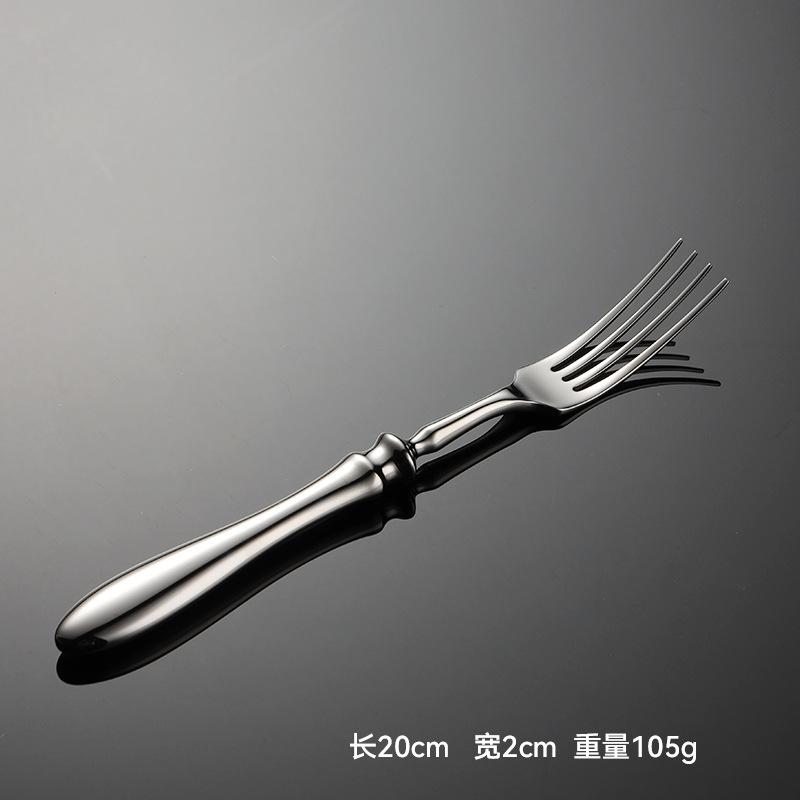 Forged 304 Stainless Steel High-value Gourd Handle Heavy Western Food Knife, Fork and Spoon Hotel Tableware Housewarming