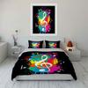 Colorful Musical Decor Set Soft Skin-Friendly Bedding Set Includes 1 Duvet Cover And 2 Pillowcase Gift
