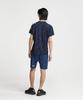 Descente Short Sleeve UV Protection Sweat Absorbent Quick Dry Dry Stretch Training Navy LL [Move Sports] Men's DX-C2854AZ