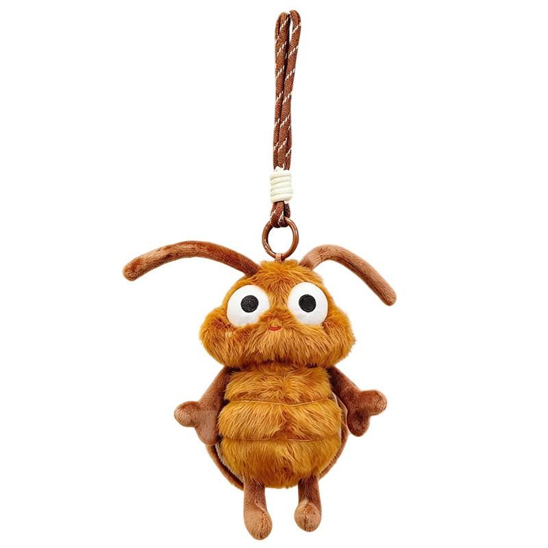 Cartoon-Style Cute Insect Plush Toy - Mosquito Cockroach Keychain Kids Teens 18cm Soft Short Pile Stuffed Animal