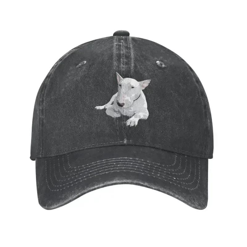 Classic Unisex Cotton English Bull Terrier Baseball Cap Adult Adjustable Dad Hat for Men Women Sun Protection