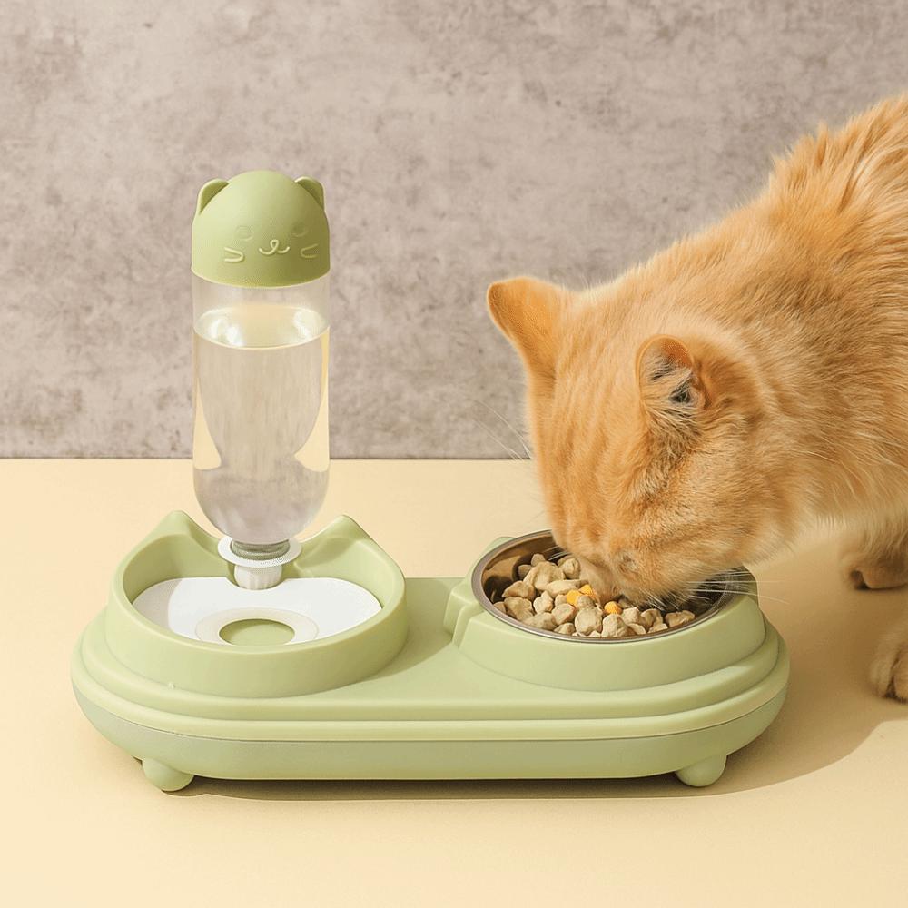 Dual Purpose Cat Drinking Bowls Spill Proof Cat Feeding Bowl Cat Double Bowl  Home