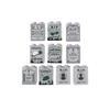 MOC Halloween Building Blocks Model Decorations Medieval Witches Vampires Thrones Kitchen Street Lamps Tombstones Toy Gift S025