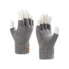 New Camel Wool Gloves Cycling Autumn and Winter Warm Fleece Thickened Half Finger Work Thickened Cold-proof Men's Gloves