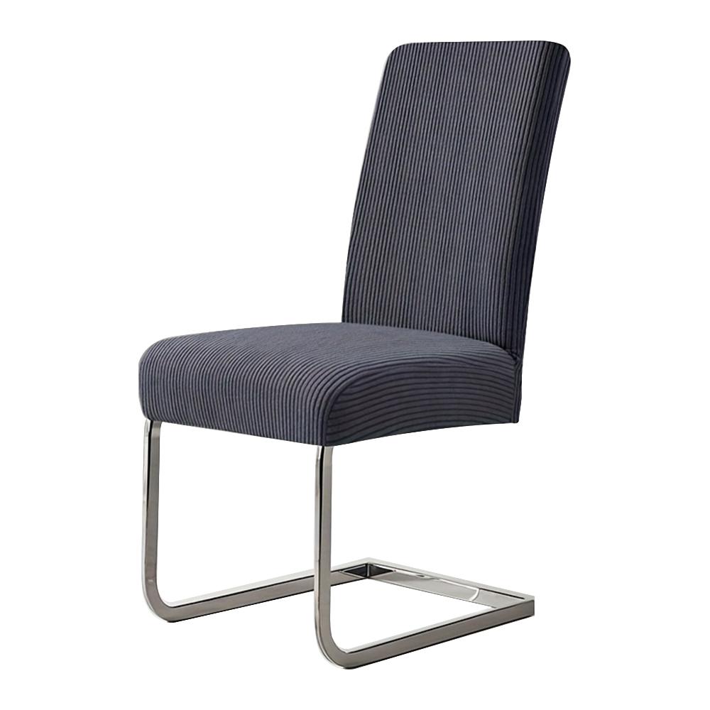 Solid Color Striped Chair Cover Thick Jacquard Fabric Dining Chair Case Luxury Elastic Chair Slipcover Home Office Dustproof