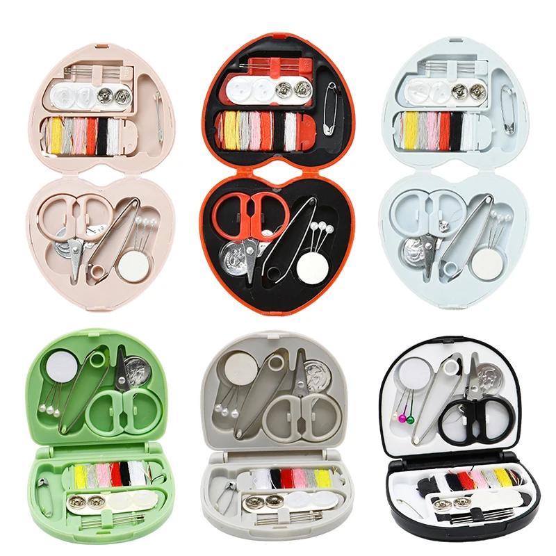 1Box Portable Mini Travel Household Sewing Box Set Sewing Kit Storage Bags Sundries Organizer Home Tools Sewing Accessories