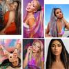 Fashion Highlights Clip Clip in Hair Extensions Colored Shiny Hair Tinsel Long Straight Synthetic Hair Accessories Girls