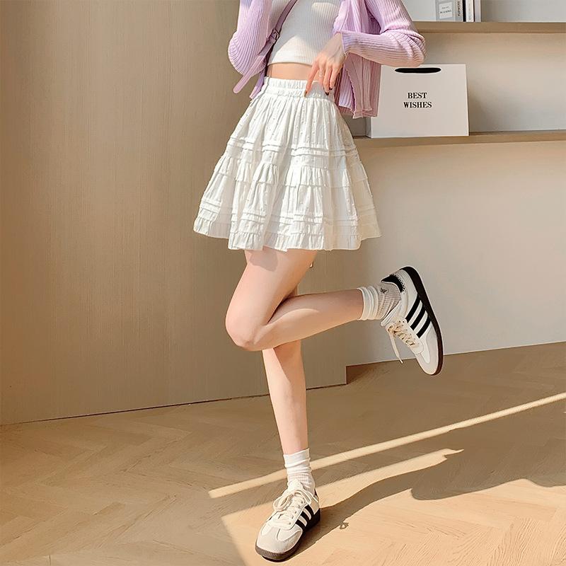 Ballet Style Skirt for Women In Spring and Summer Small Person with Gentle Temperament Short Skirt High Waist Slim Sweet French Cake Skirt