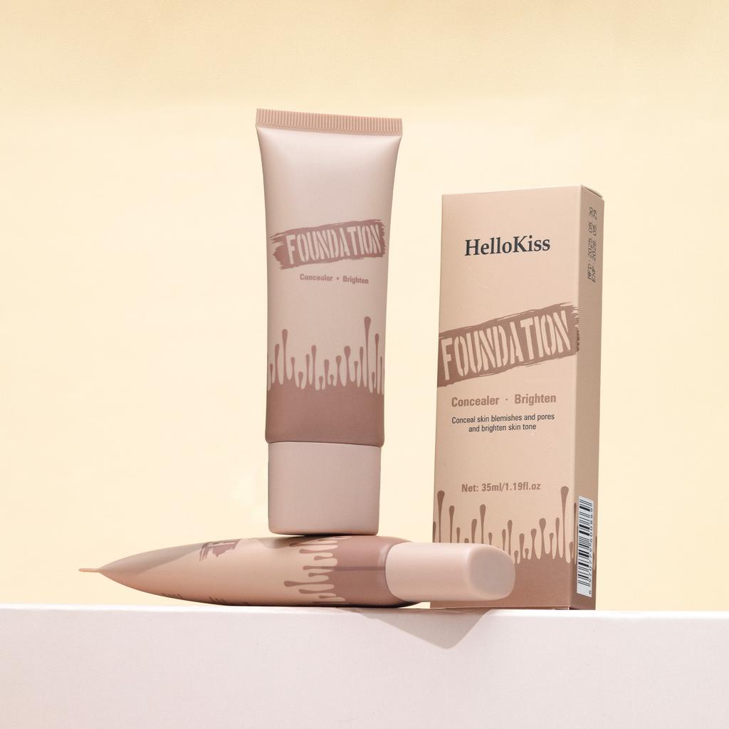 Full Coverage Foundation, Matte Finish Oil-control Liquid Foundation, Covering Blemishes and Dark Spot, Concealer Cream