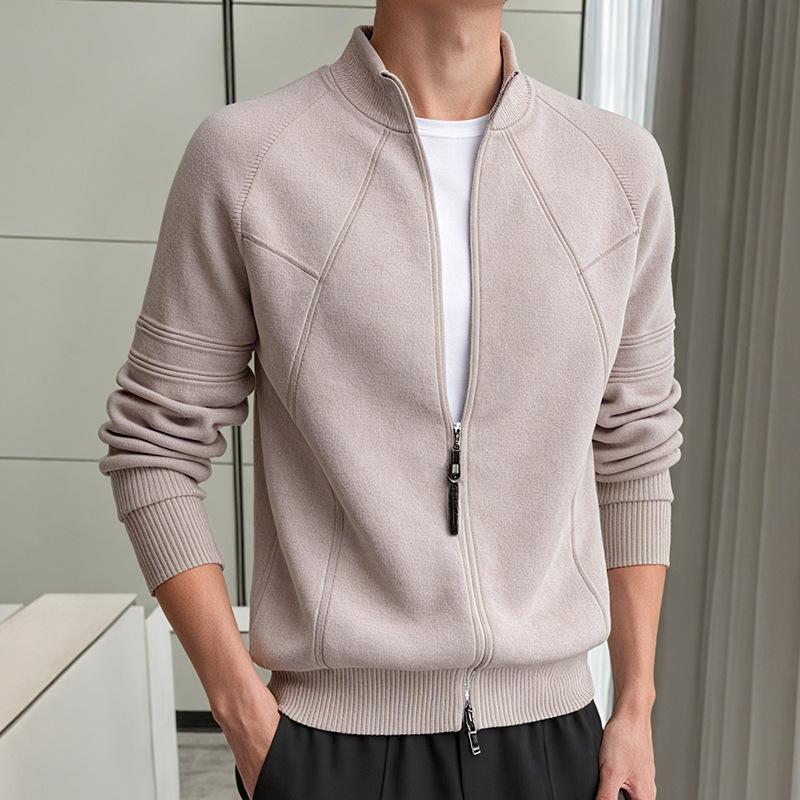 

Новая весенне-осенняя модная повседневная куртка-кардиган в корейском стиле со стойкой M бежевый