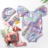Cute Girls' Mermaid One-Piece Swimsuit