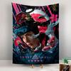 Ghost in the Shell Tapestry Wall Hanging, Cyberpunk Anime Poster Art, Sci-Fi Wall Decor for Bedroom Living Room Dorm