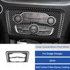 2Pcs Carbon Fiber Center Console AC CD Panel Cover For Dodge Charger 2015-