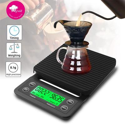 Household Drip Coffee Scale with Timer 0.1g High Precision Electronic Scales Digital Kitchen Food Scale LCD Weight Balance