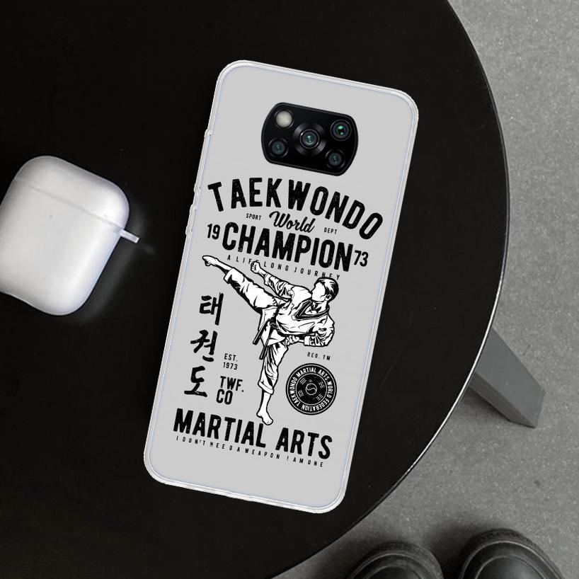 Kungfu Taekwondo Phone Case Cover for Xiaomi Poco X6 X5 X7 Pro F7 Ultra Redmi 15C 15 13C 13 12C 12 10C 10 10A 9C 9A 9T 9 Coque P