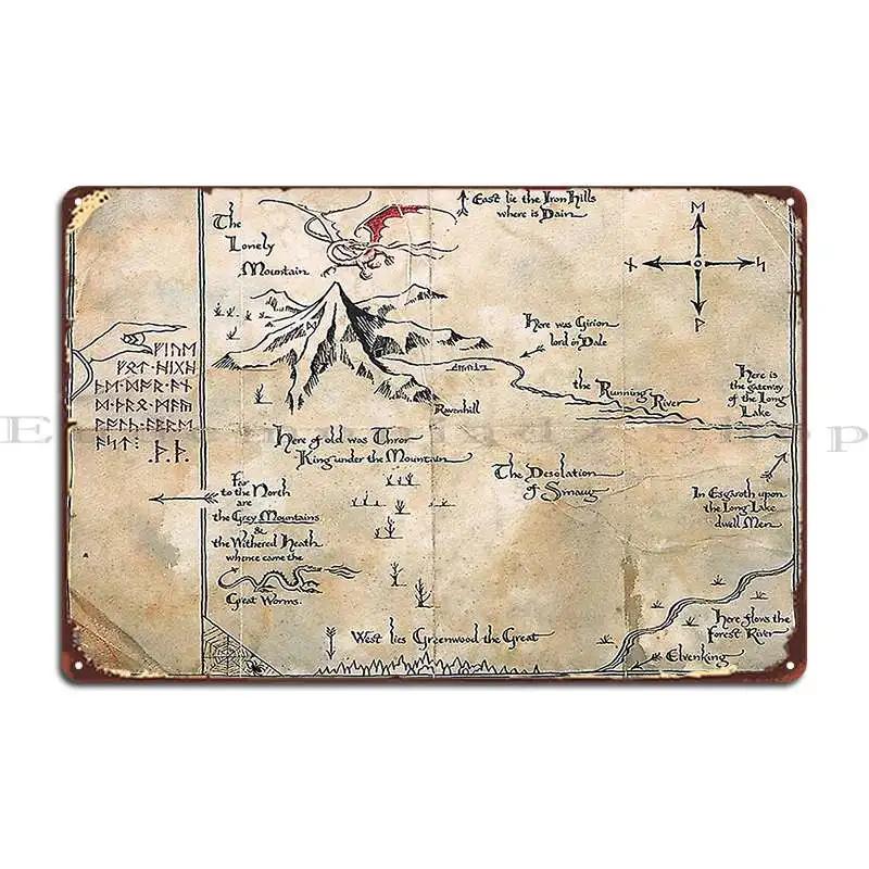 The Road Maps Metal Sign Customized Wall Cave Wall Decor Home PaintingTin Sign Poster