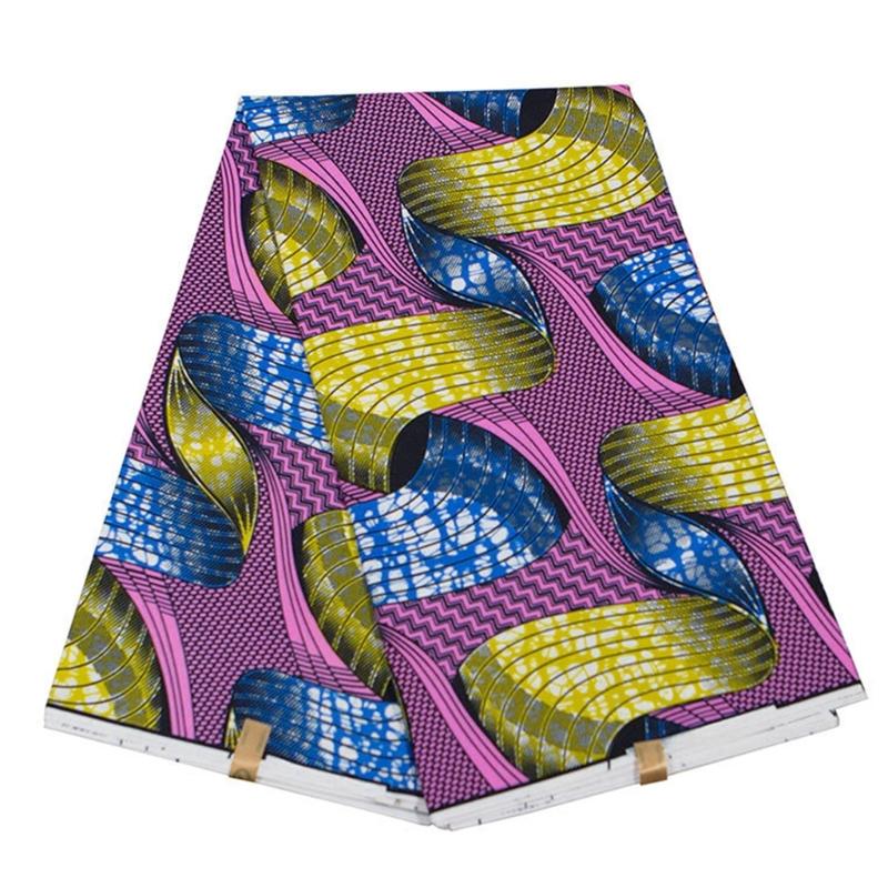 African Waxed Printing Fabric 3Yard Double Side Geometric Print Polyester Fabric For Sewing Craft and Home Decoration