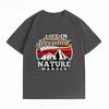 Unisexs 100 Cotton Summer New TShirt Life In Adventure Mountain Nature Print Retro Hiking Casual Short Sleeve Tops