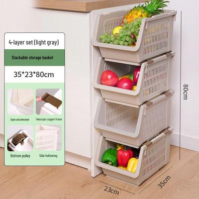 Sloped Multi-Layer Stackable Storage Basket