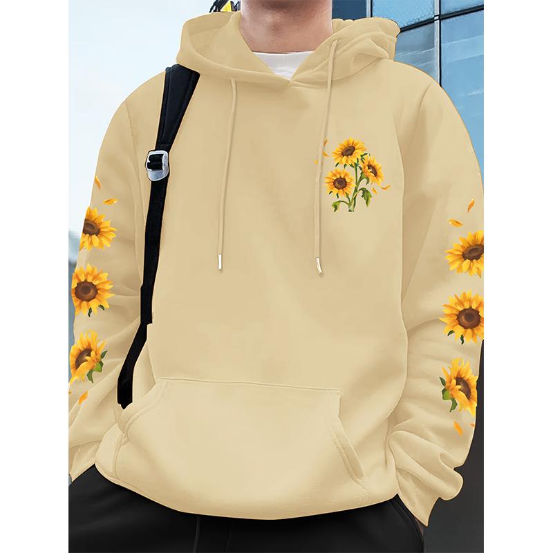 Sunflower Floral Print Men Woman Casual Fashion Hoodies Sweatshirts Harajuku Pullovers Tracksuit Unisex Clothing
