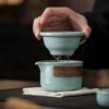 Five Great Kilns Portable Travel Tea Set: One Pot and Two Ceramic Cups Souvenir Gift