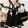EDREES Lace Ruffle Long Sleeve Cute Mori Girl Lolita Top with Detachable Commuting Women's Shirt, Blouse, Style, Off-the-Shoulder Bow, Feminine,