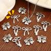 20Pcs 3 Style Metal Alloy Cute Hollow Bow Charms Holiday Gifts Pendants for Jewelry Making DIY Handmade Craft