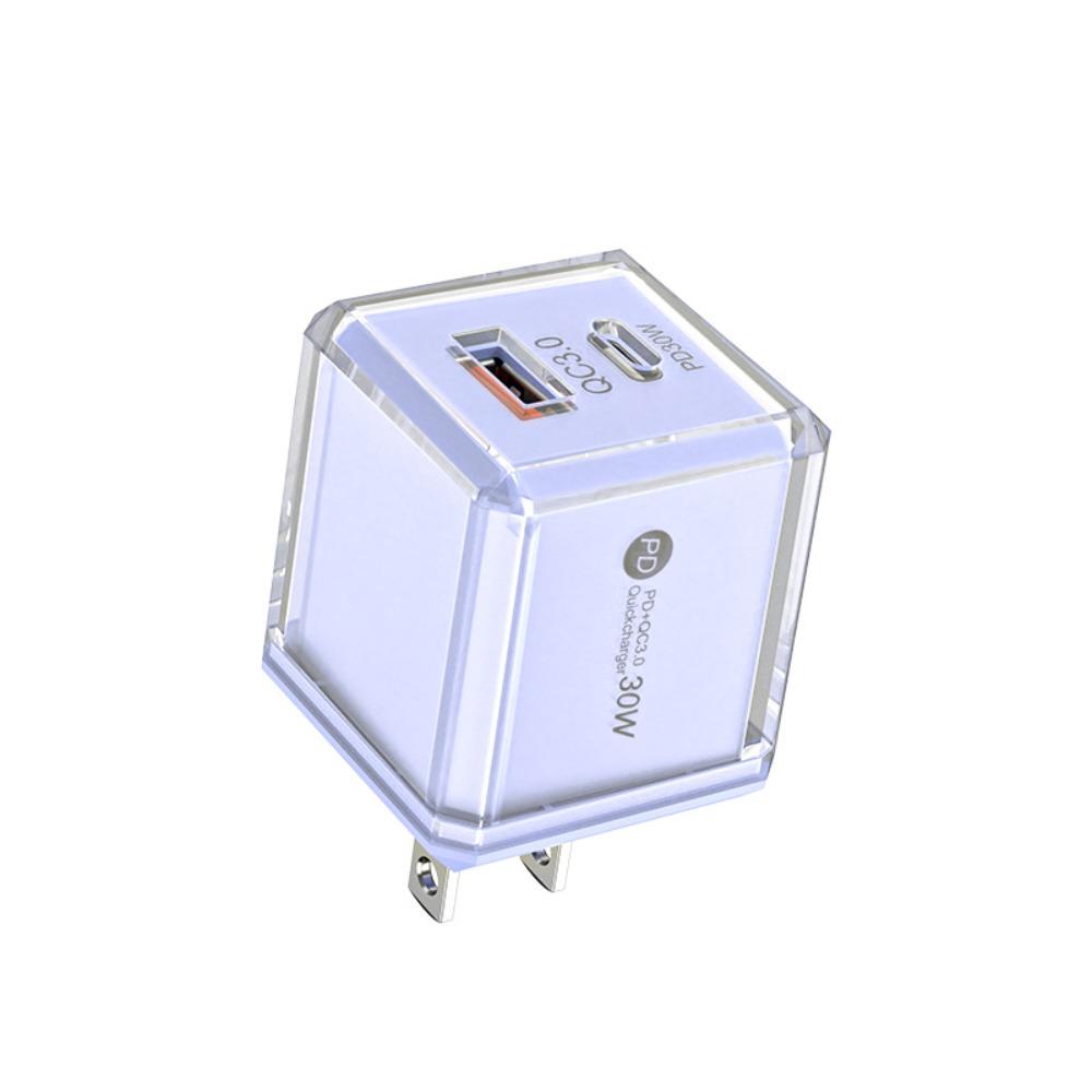 Universal Multi Ports PD30W Charger Plug USB A+C EU/US Phone Charger Adapter Fast Charging PD QC3.0 Quick Charge Adapter