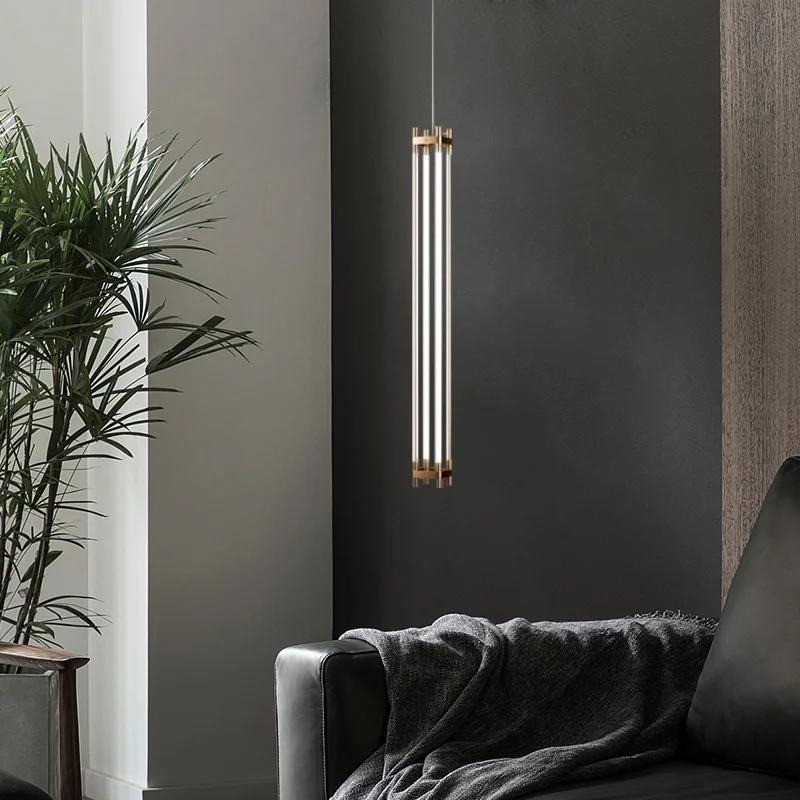 Simple Living Room Dining Room Bar All Copper Lamps Postmodern Light Luxury Bedroom Bedside Small Chandelier