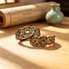 Vintage Five Blessings Copper Money Ring To Attract Wealth Open-Ended Adjustable Ring Vintage Men And Women Accessories
