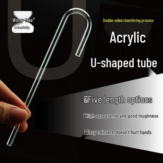 Worry-free CO2 Diffuser & Acrylic U-Bend Pipe for Fish Tank Aquariums Acrylic U-shaped Bend Pipe 250mm