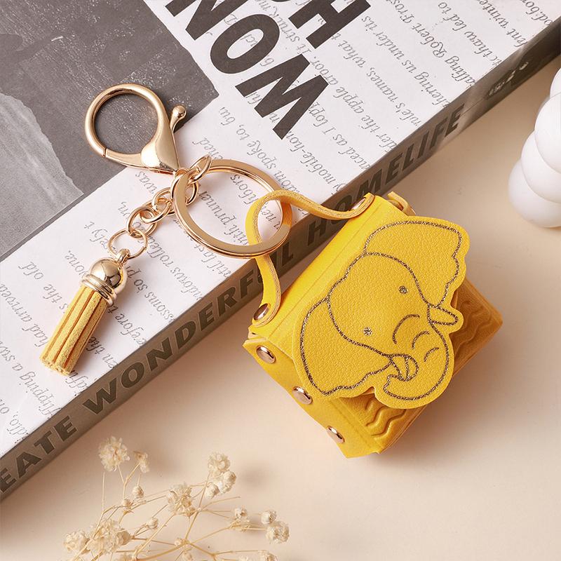 

Elephant Animal Cute Coin Purse Keychain Car Bag Couple Pendant Portable Acc one size золотой