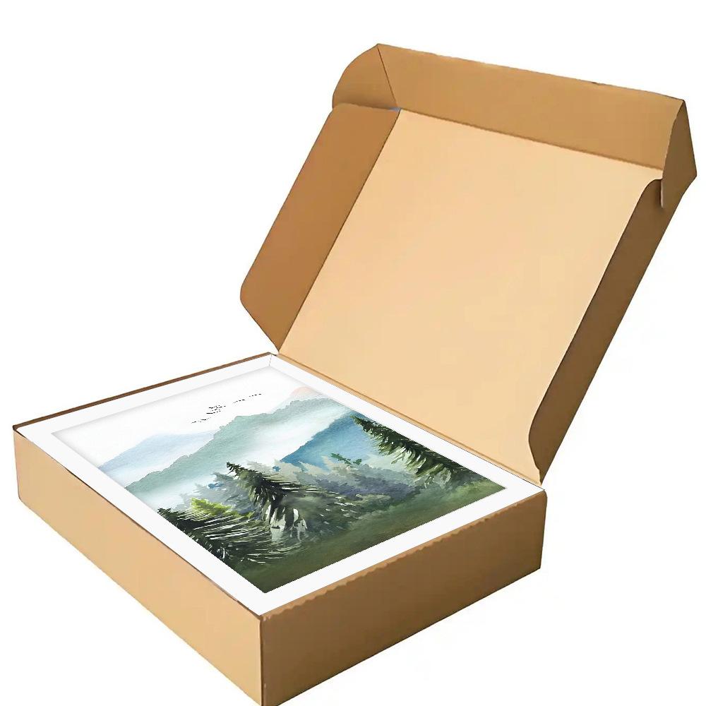 3pcs/set Scenery Forest Art Oil Painting Canvas with Wood Frame Draw Wall Decor Home Room Decorations