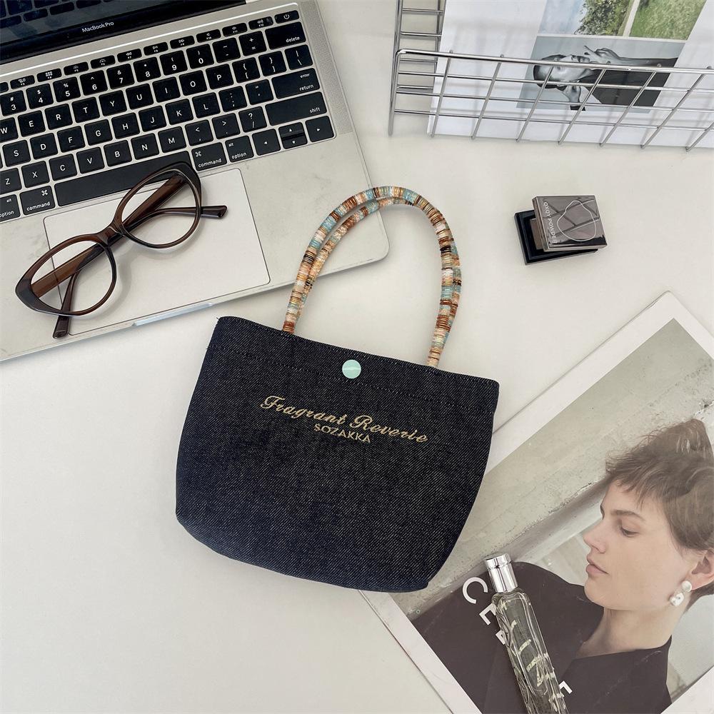 

Летняя милая вышивка буква мини сумка-бенто сумочка портативная мелочь косметика для выхода сумочка