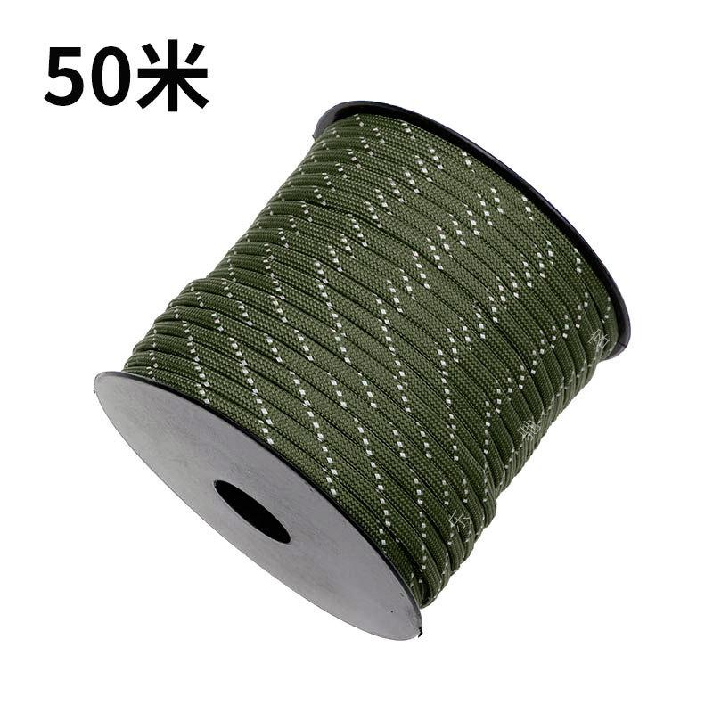 

50 Meters, Outdoor 7-Core Umbrella Rope, High-Reflective Paratrooper Rope, Emergency Life-Saving Rope, Tent Canopy Pull Rope